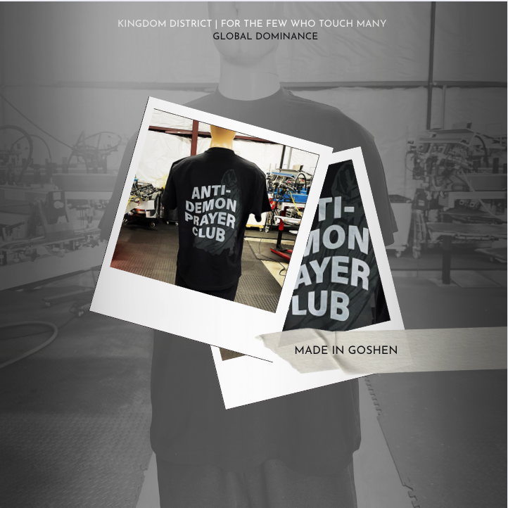 Anti-Demon Prayer Club Tee – "Dark Warfare" Edition | Kingdom District